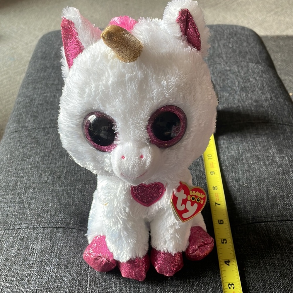 Ty Silk Beanie Boo unicorn Cherie 10”